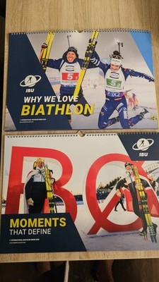 2x Biathlon Kalender 2025 und 2026 original IBU