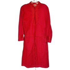 Tory Burch Womens Tunic Dress Tie-Waist Hook Front Cover Up Beach Summer Large