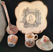 5 Pieces Of Victorian Pottery 