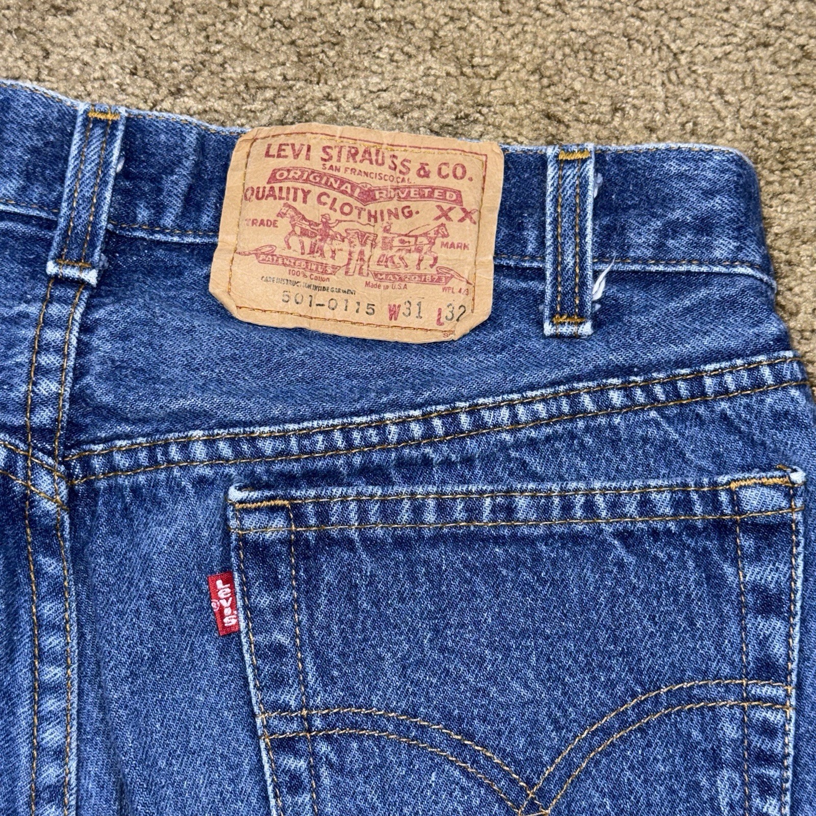 RARE Vintage Leslie Hamel Levis 501 Jeans Handpainted Appliqued Floral Patchwork image 9