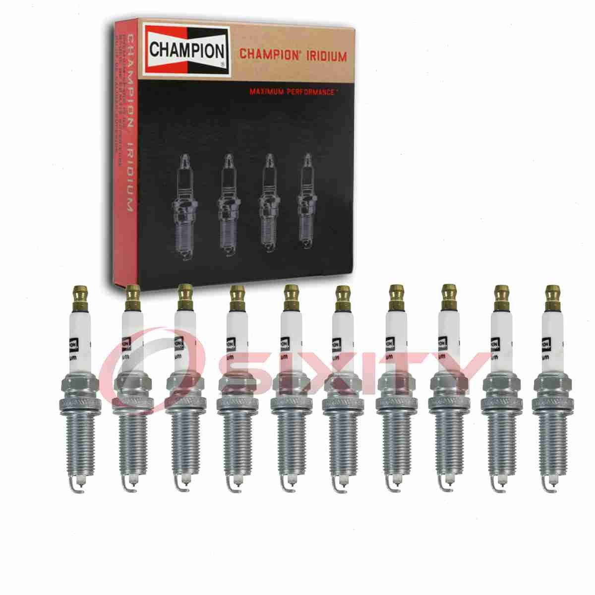 10 pc Champion Iridium 9035 Spark Plugs for REA11WMPB4 4912 Ignition Wire zq