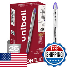 uniball Vision Elite Rollerball Pens, Bold Point 0.8mm , Violet, 12 Pack