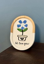 Sea Glass Art Frame Plant Love