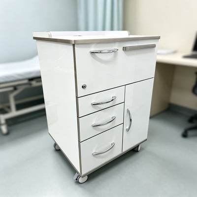 Medical Office Mobile Cabinet Multi-function Storage Side Cabinet with Socket