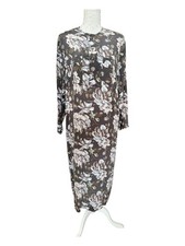 GANNI  Italian designer silk floral long dress small  UK 8-10  EUR 36-38