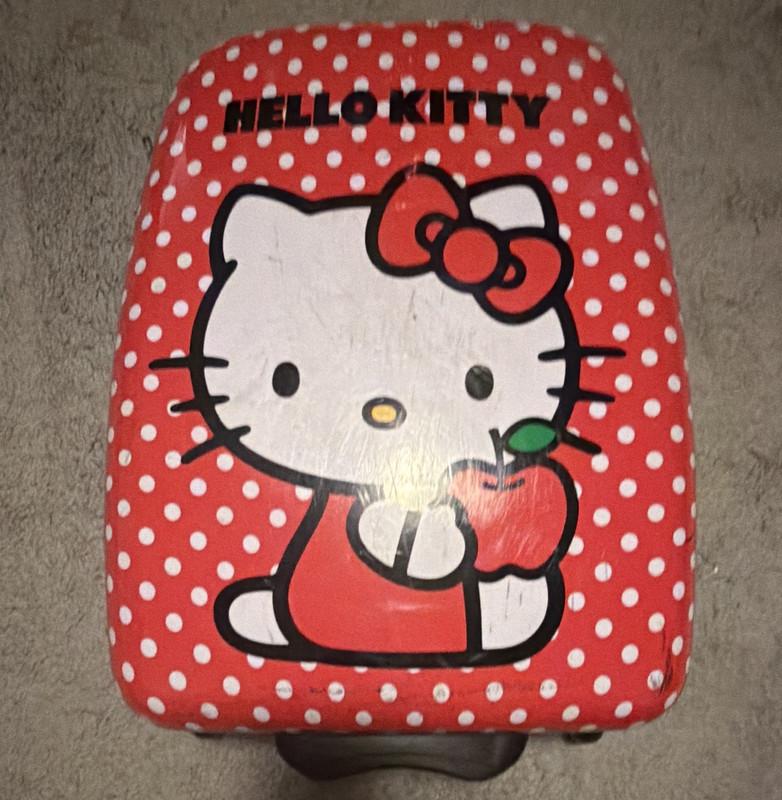 Hello Kitty Hardcase Rolling Suitcase 18" & Under Red/White Polka Dot ABS
