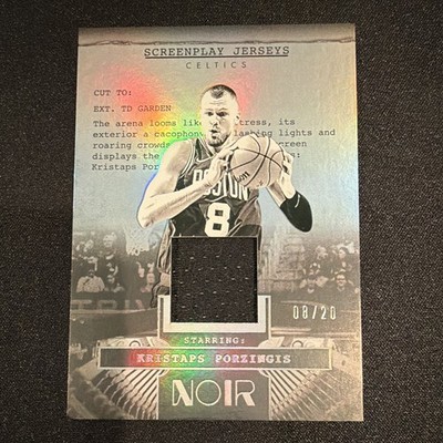 2024-25 Panini Noir Kristaps Porzingis ||  Game Worn Patch 08/20 JERSEY MATCH!