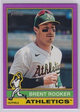 2025 Topps Heritage - #83 BRENT ROOKER Purple Border SP - Athletics
