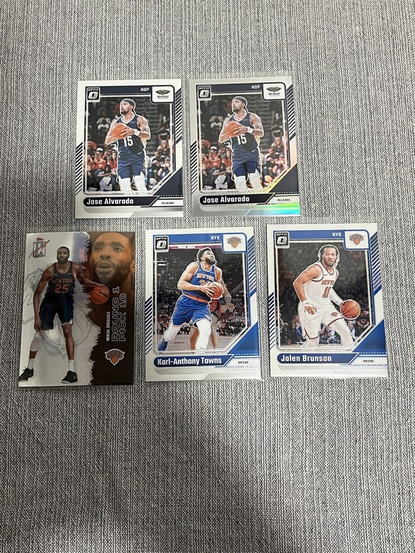 2024-25 Panini Optic New York Knicks a lot of 5 Cards 