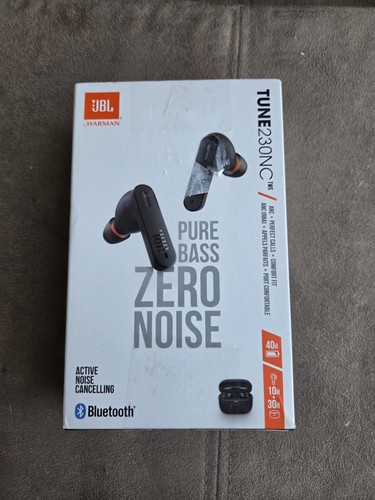 JBL Harman Pure Bass Zero Noise Tune 230 NC TWS Active Noise Cancelling Black