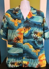 Vtg 70  s Seawind Sunset Palms Pineapples Hawaiian Shirt Men's XL Polyester Aloha