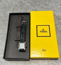 FENDI Roman 1925 Square Quartz Watch with Replaceable Leather Straps