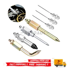 7pc Grease Gun Kit with 3 Needle Nozzles, Rubber Tip, Elbow & Straight Adapter