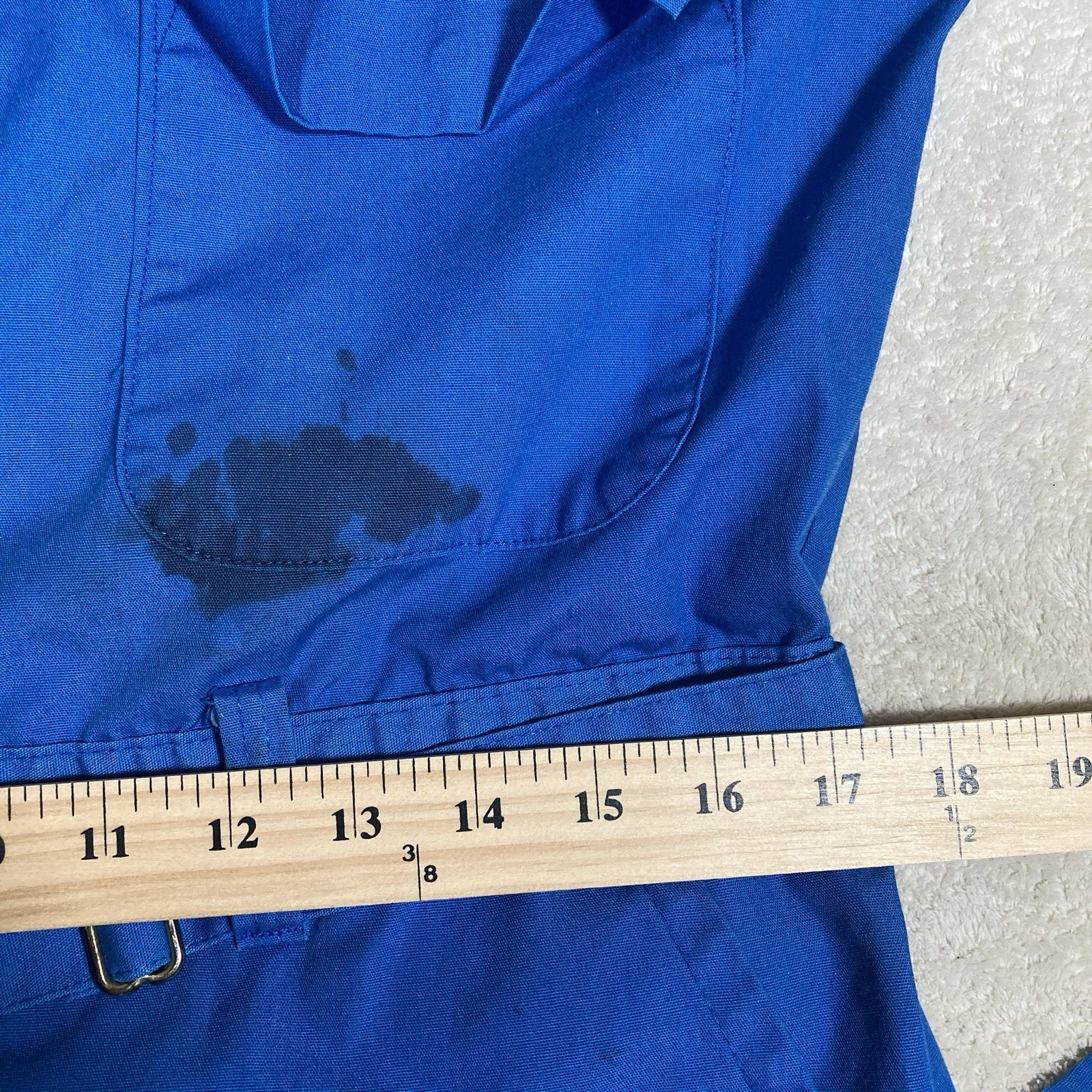 Vtg Zamora Temple Shriners Belted Coveralls Freemasons Chain Stitched *Ink Stain image 14