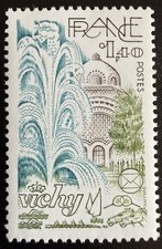 France 1981 Vichy 1.40F MNH Stamp – Spa Fountains & Architecture Commemorative