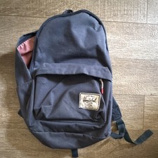 Herschel Supply Co. Zaino da trekking nero con cerniera cinghie regolabili logo