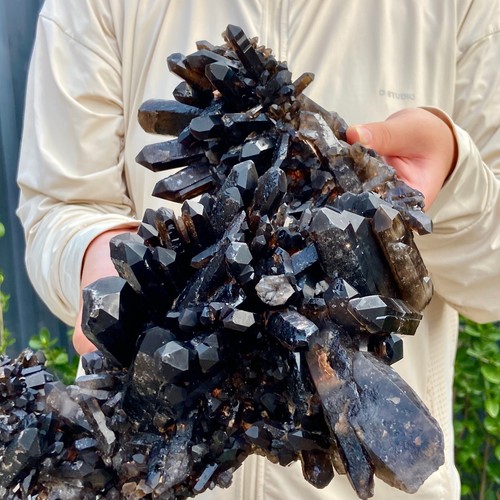 9.8LB Large Natural Smoky Black Quartz Cluster Crystal raw Specimen Healing - Picture 6 of 16