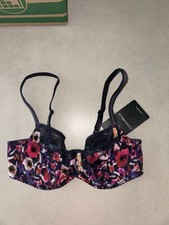 New Conturelle Art Floral Bra by Felina Underwired Non-Padded Luxury 805841 34C