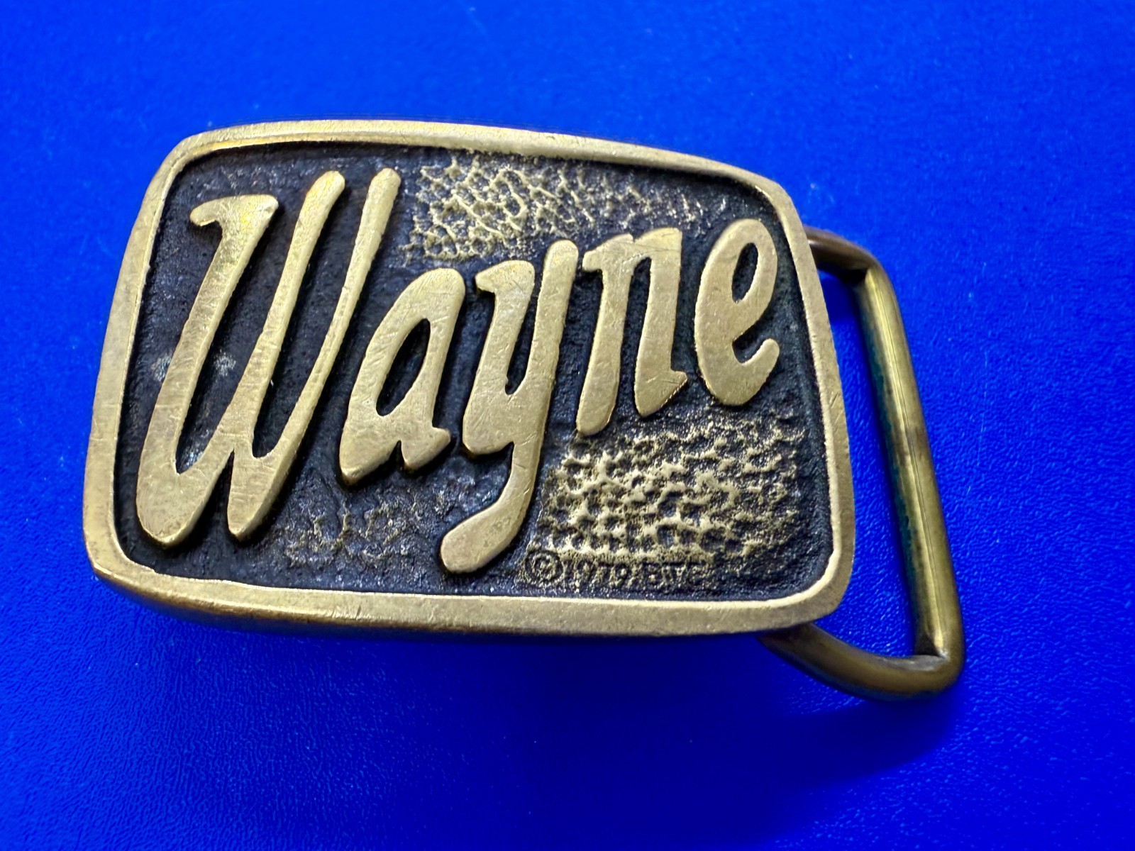 Custom Name WAYNE Solid Brass Vintage 1979 BTS Be… - image 3