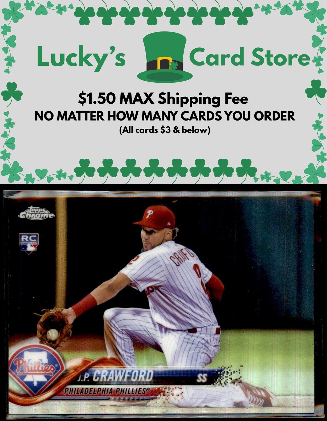 2018 Topps Chrome #61 J.P. Crawford Refractor Rookie