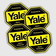 4 x Yale Alarm Security Stickers Home Camera Video Recording CCTV Warning Sign