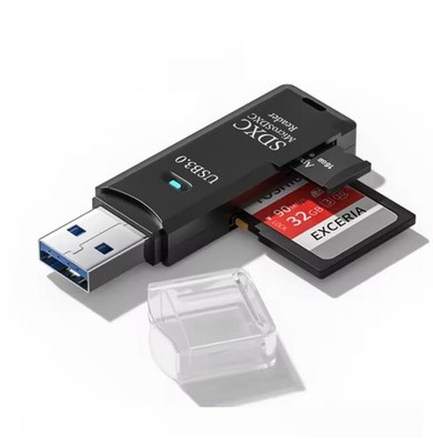2-in-1 USB 3.0 Card Reader, SD/TF Memory Adapter, Flash Drive for... 