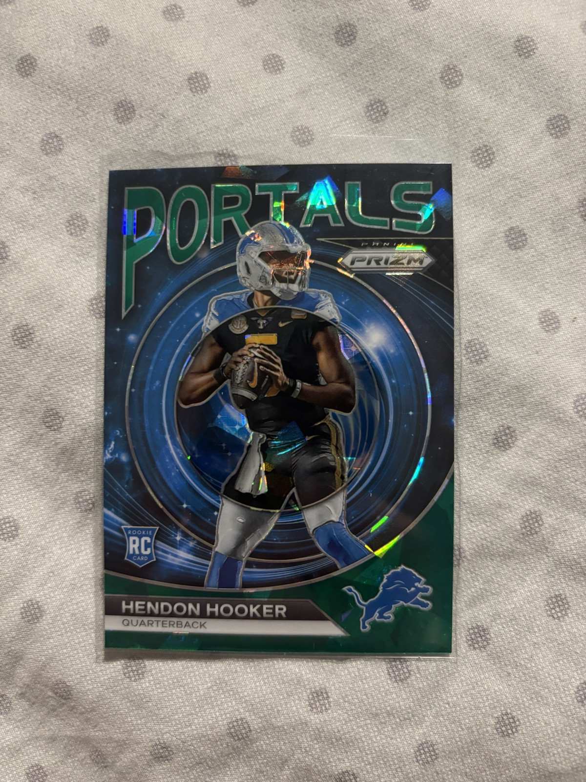 2023 Panini Prizm #PO-2 Hendon Hooker Portals Prizms Green Ice