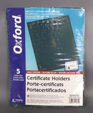 Oxford Certificate Holders, Green, 11.25x8.75, 5 per box (29900605BGD)