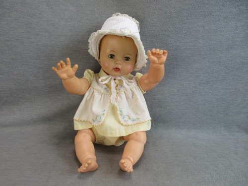 Vintage Dryper Baby Ideal Toy Corp Doll B-20-3 Molded Hair Sleep Eyes 20" VIDEO