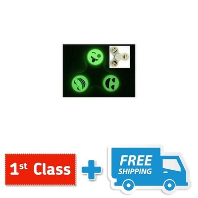 Leuchten im Dunkeln Emoji Gesichter Spezial Hand Spinner Tri Fidget Fokus Werkzeug Anti-Stress