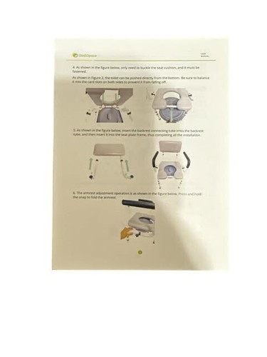 OasisSpace Heavy Duty Padded Drop Arm Commode, Bedside Commodes for Seniors - Picture 3 of 4