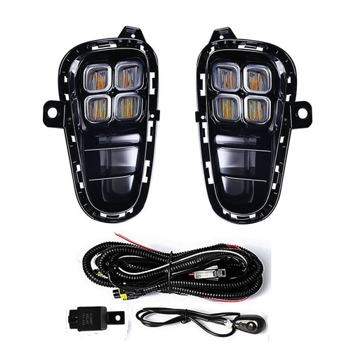 Front Fog Lamps LED Daytime Running Light w/ Turn Signal For KIA Rio 2018-2020 - Picture 4 of 17