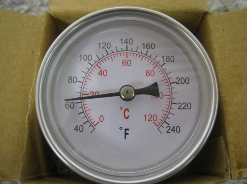 New Jones Stephens J40-703 J40703 2-1/2” Face 40-240F 1/2” MIP Dial Thermometer - Picture 2 of 5