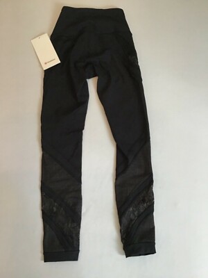 Lululemon Women's Wunder Under Tight 25” *Lace LUXTREME Black Size