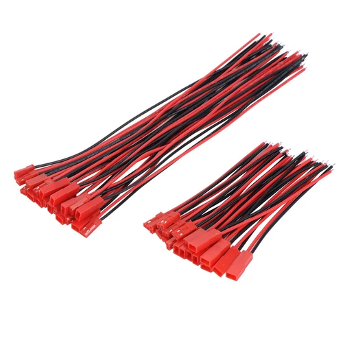 20 Pairs 22 AWG JST Plug Connector 2 Pin Male Female Plug Connector Cable Wire f