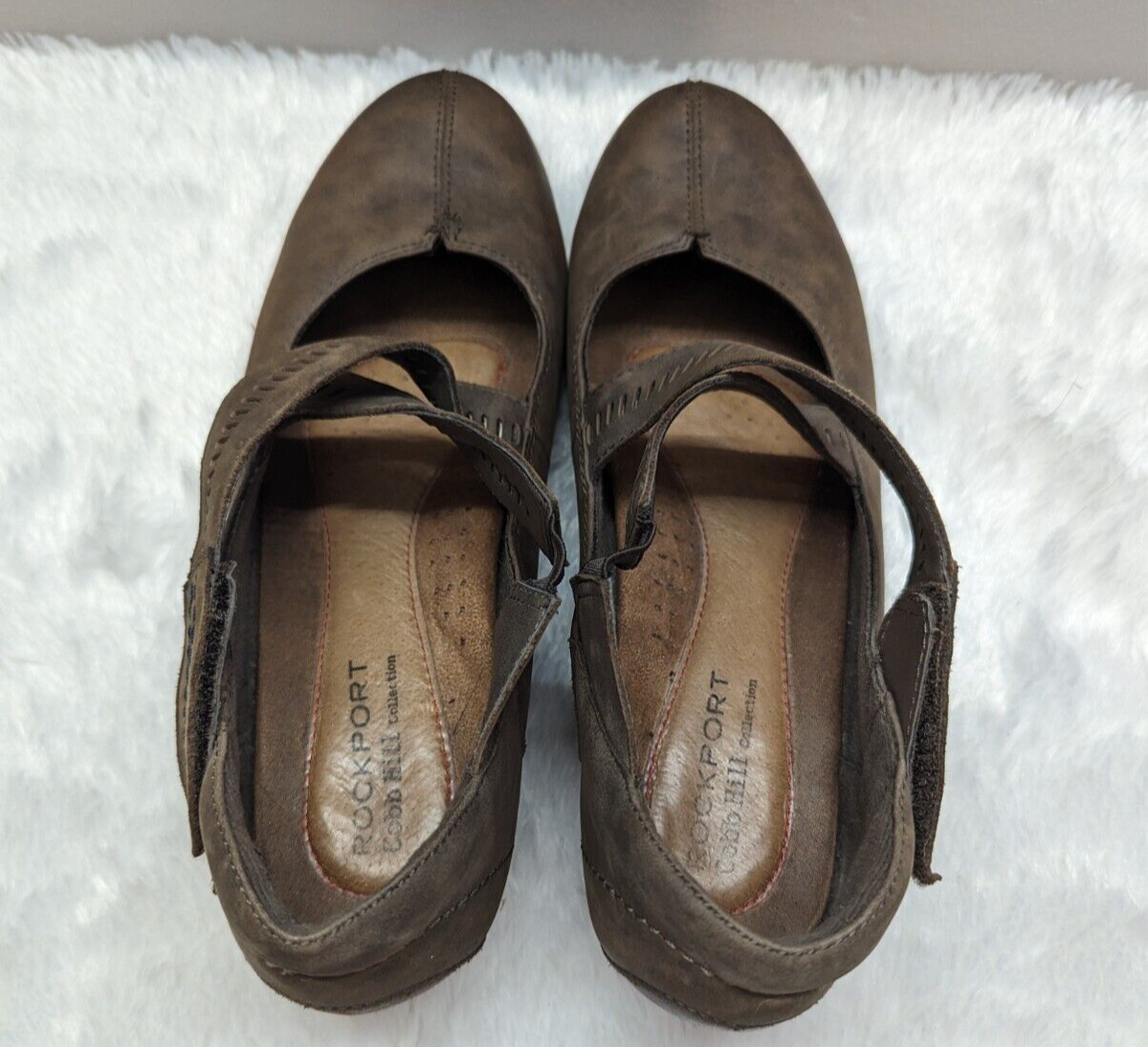 Rockport Cobb Hill Women's Janet Wedge pump, brown leather sz