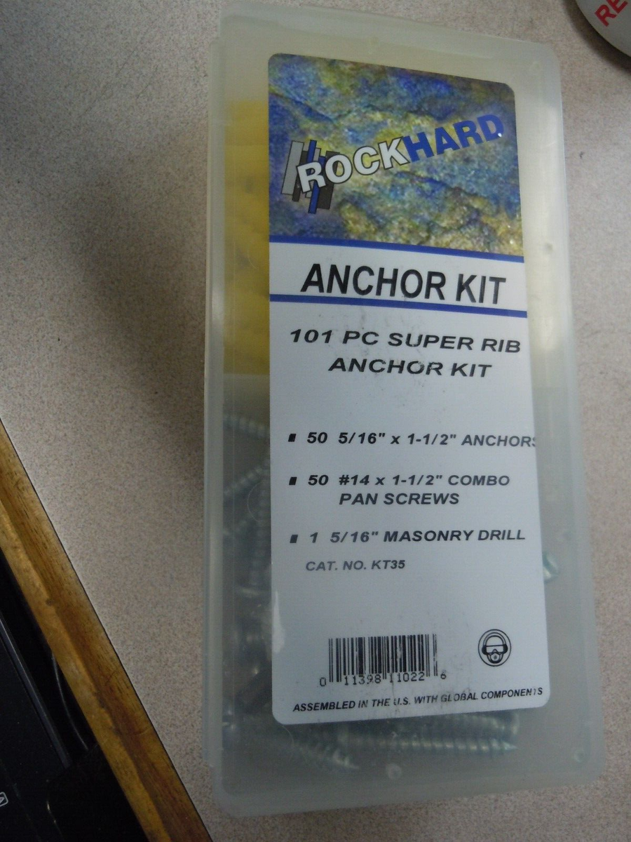 Rockhard anchor kit KT35 SUPER RIB KIT 50/50 5/16 SRIB/#14x1-1/2P