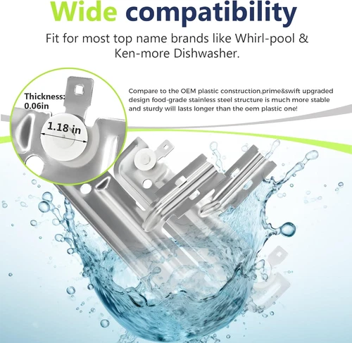 Kit ajustador de estante superior para lavavajillas W10712395 de Fit para lavavajillas de piscina con hidromasaje - Imagen 10 de 10