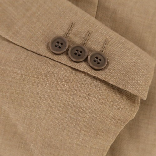 Yves Saint Laurent Jacket M Beige Brown 100% Wool Hopsack Blazer 42R - Picture 4 of 16