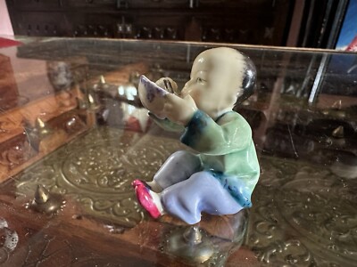 ROYAL WORCESTER FIGUR ASIATISCHER JUNGE F G DOUGHTY SAMMLERSTÜCK 3073