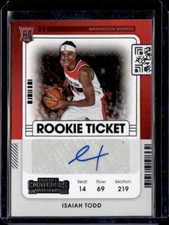 2021-22 Panini Contenders #160 Isaiah Todd Rookie Season Ticket Premium Edition