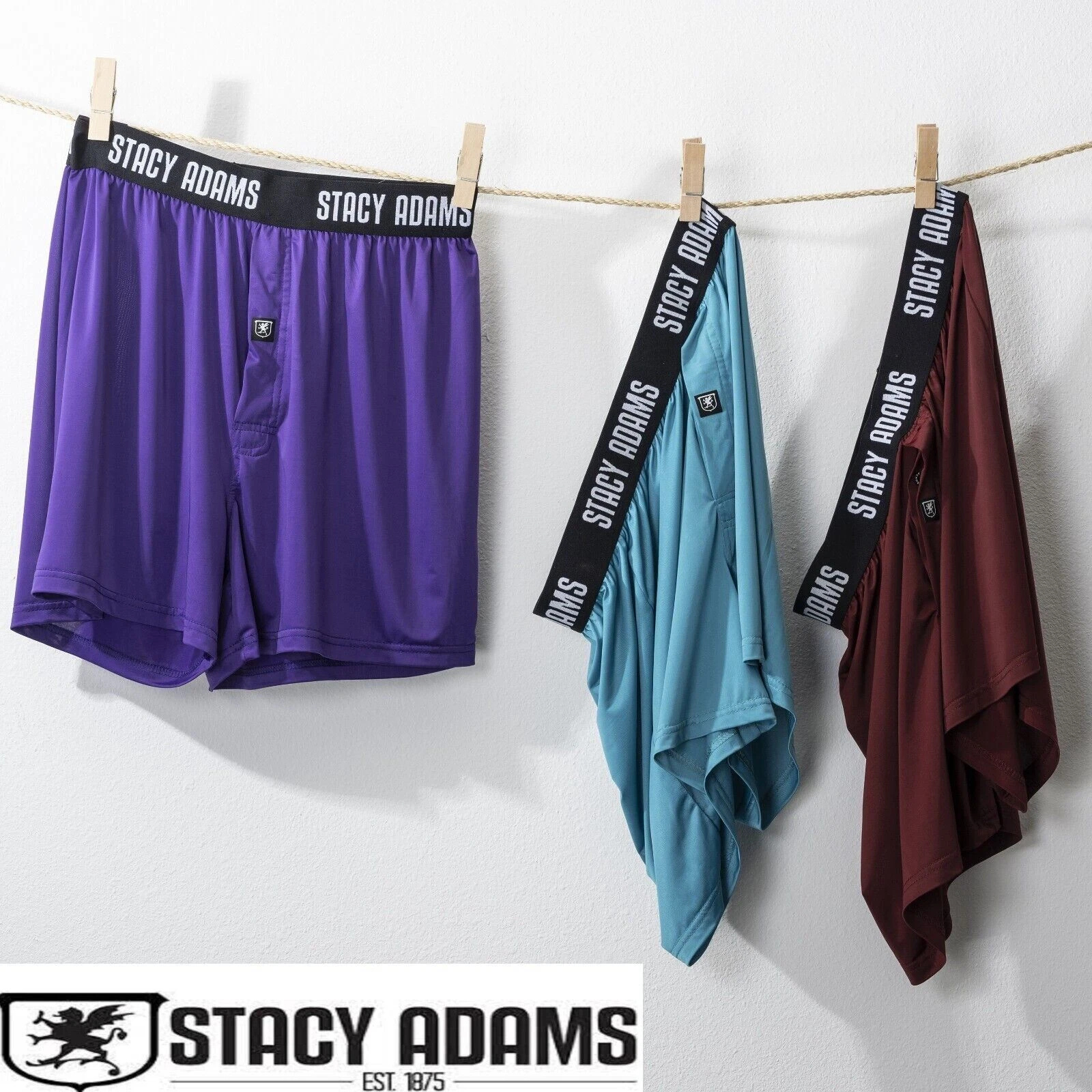 Stacy Adams Soft and Silk Boxer Shorts Quick Dry Performance 3-PACK VALUE!
Opens in a new window or