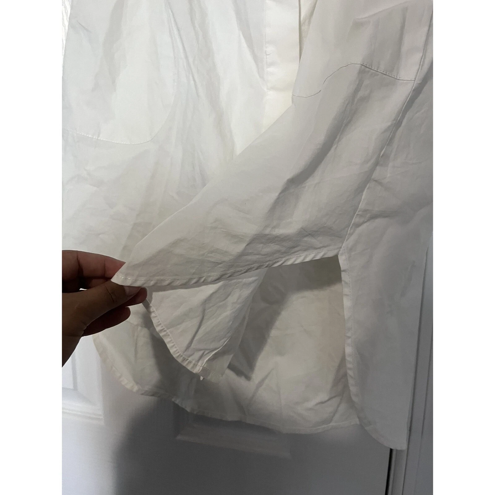 Abito Camicia Acne Studios Oversize Cotone Popeline Spalline Scollate Cotone Taglia M