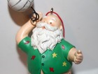 Unique & Rare SANTA CLAUS Volleyball Player 4" Xmas ORNAMENT Vintage — photo 5