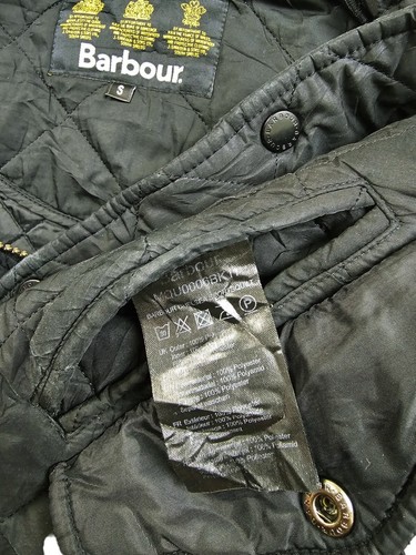 *HOT Men's BARBOUR @ CHEALSEA SPORTS QUILT CORDUROY Collar Zipper BLACK Jacket S - Picture 4 of 15