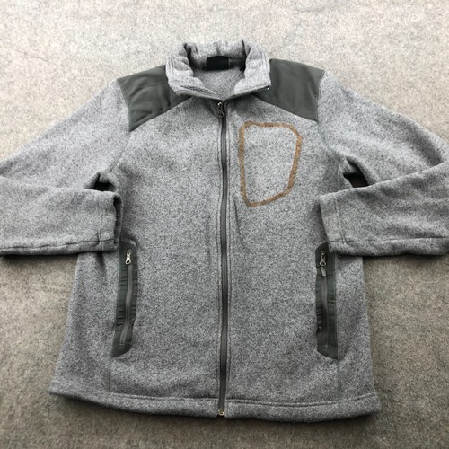 Marmot Jacket Mens Medium Gray Fleece Full Zip Hiking Outdoors Hooded* - Picture 2 of 9
