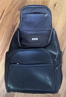 TUMI Alpha Black Leather Backpack 92183D4 | eBay