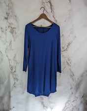 J Jill Dress Women Small Blue Long Sleeve Wearever Jersey Scoop Stretch  