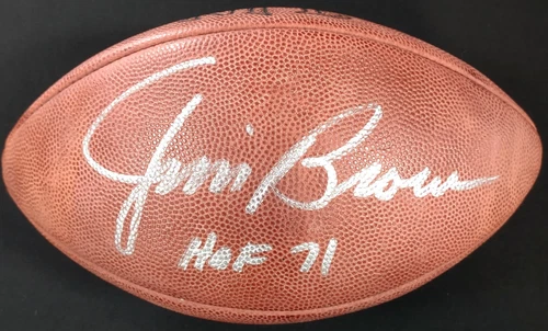 Jim Brown "HOF 71" Signed Wilson Official NFL Game Football Steiner COA JSA LOA