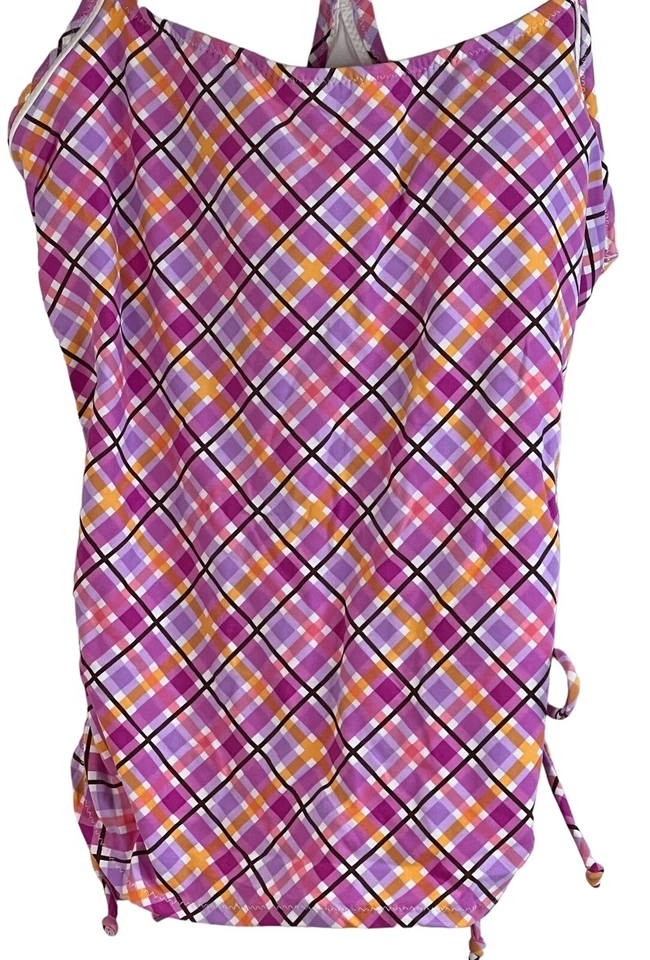 NUEVO CON ETIQUETAS TYR Talla 8 Phoenix Iris Rosa Cuadros Tankini Sujetador Incorporado Traje de Baño Top Talla 8 Foto 3 de 4